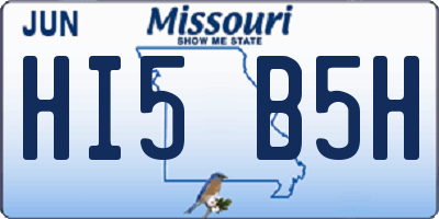 MO license plate HI5B5H
