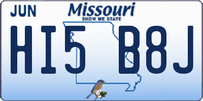 MO license plate HI5B8J