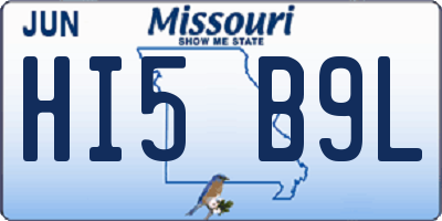 MO license plate HI5B9L