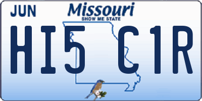 MO license plate HI5C1R