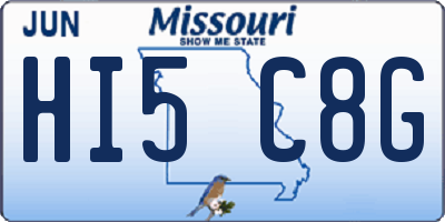 MO license plate HI5C8G