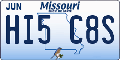 MO license plate HI5C8S