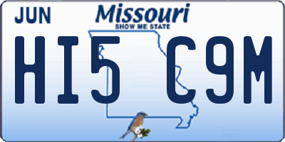 MO license plate HI5C9M