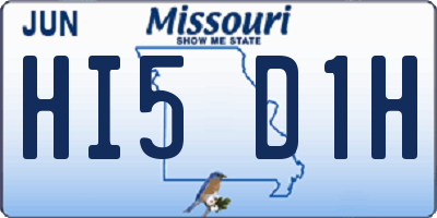 MO license plate HI5D1H