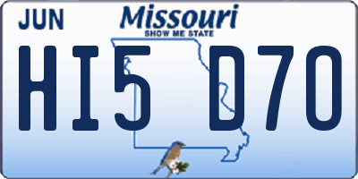 MO license plate HI5D7O