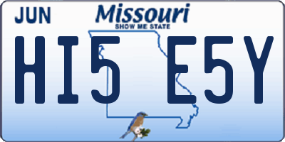 MO license plate HI5E5Y