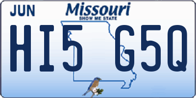 MO license plate HI5G5Q