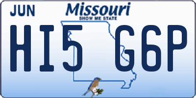 MO license plate HI5G6P