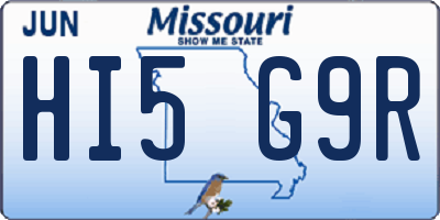 MO license plate HI5G9R