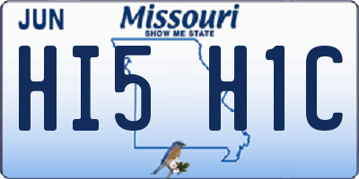 MO license plate HI5H1C