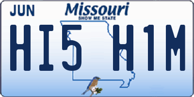 MO license plate HI5H1M