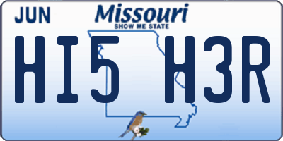 MO license plate HI5H3R