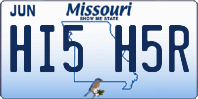 MO license plate HI5H5R