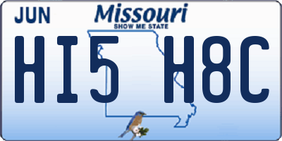 MO license plate HI5H8C