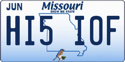 MO license plate HI5I0F