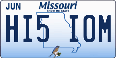 MO license plate HI5I0M