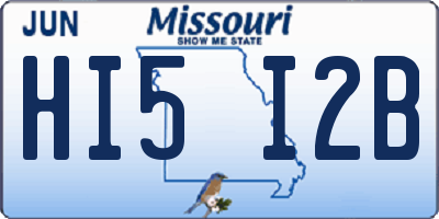 MO license plate HI5I2B