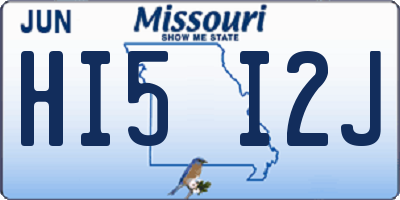 MO license plate HI5I2J