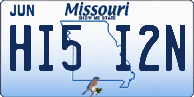 MO license plate HI5I2N