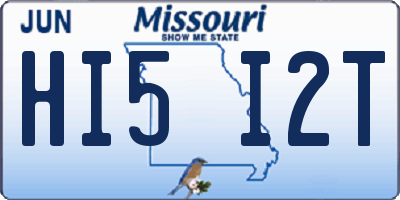 MO license plate HI5I2T