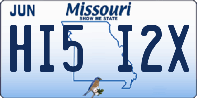 MO license plate HI5I2X
