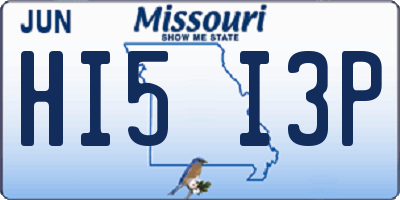 MO license plate HI5I3P