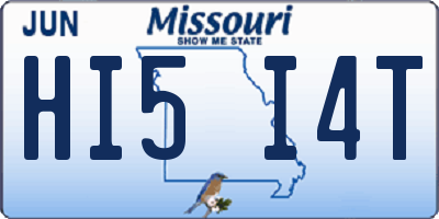 MO license plate HI5I4T