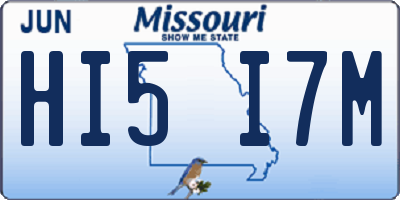MO license plate HI5I7M