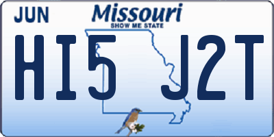 MO license plate HI5J2T