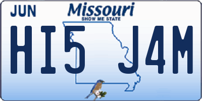 MO license plate HI5J4M