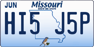 MO license plate HI5J5P