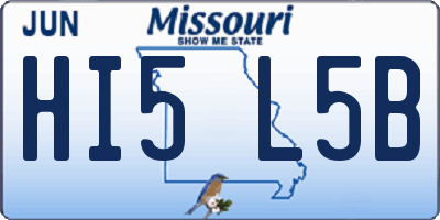 MO license plate HI5L5B