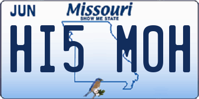 MO license plate HI5M0H