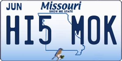 MO license plate HI5M0K