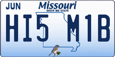 MO license plate HI5M1B