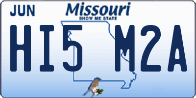 MO license plate HI5M2A