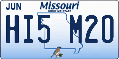 MO license plate HI5M2O