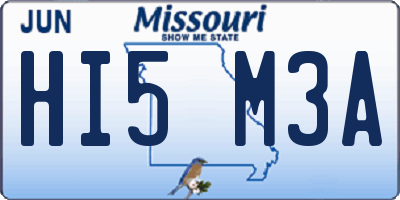 MO license plate HI5M3A