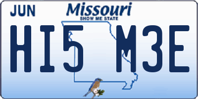 MO license plate HI5M3E