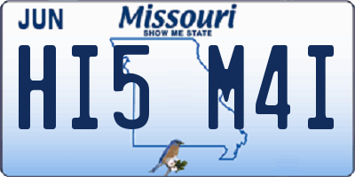 MO license plate HI5M4I