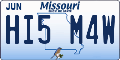 MO license plate HI5M4W