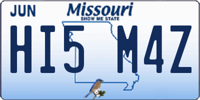 MO license plate HI5M4Z