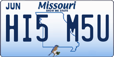 MO license plate HI5M5U