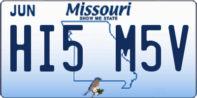 MO license plate HI5M5V