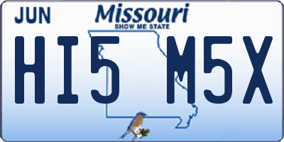MO license plate HI5M5X