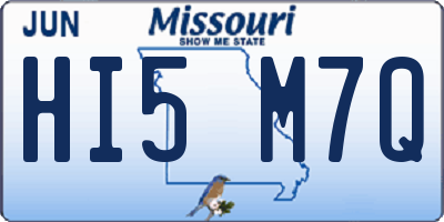 MO license plate HI5M7Q
