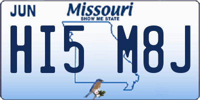 MO license plate HI5M8J