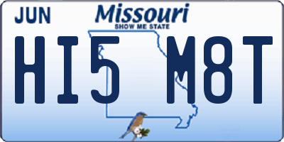 MO license plate HI5M8T