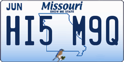 MO license plate HI5M9Q