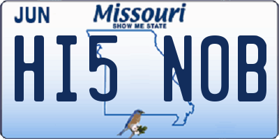 MO license plate HI5N0B